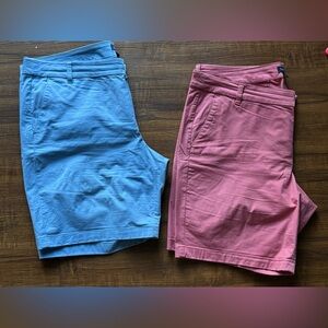 J. Crew Coral and Light Blue Shorts